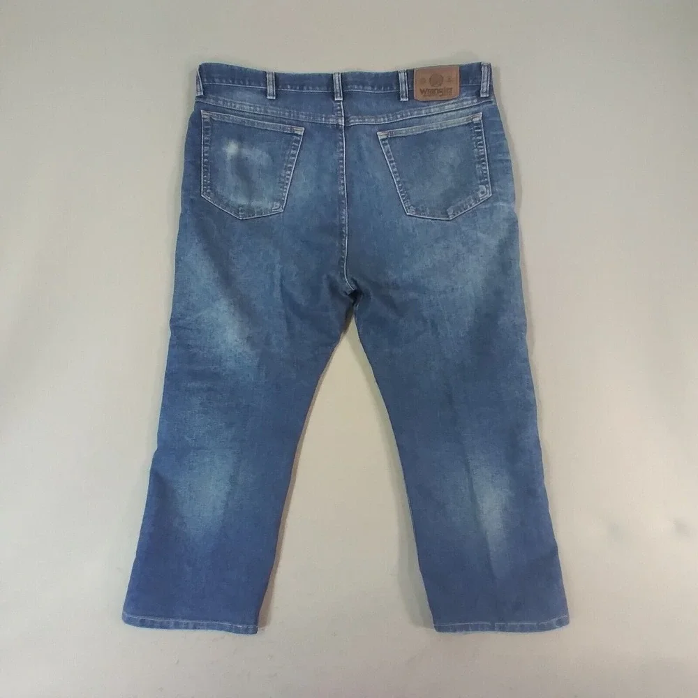 Wrangler jeans men's 38 x 27 regular fit straight blue denim pants